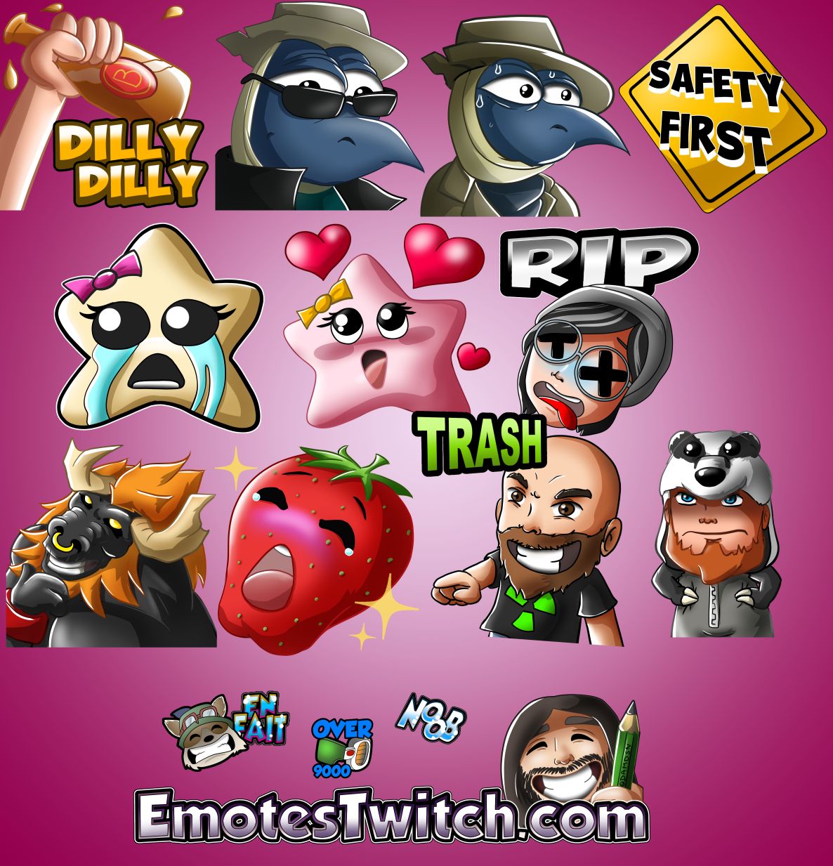 Twitch emotes January – Custom emotes and badges for Streamers