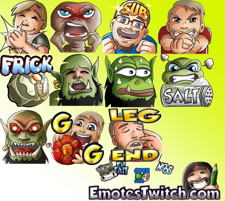 Orcs, salt, rocket league twitch emotes and others – Custom emotes and