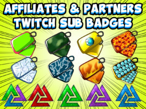 custom twitch badges for affiliates and partners – Custom emotes and ...